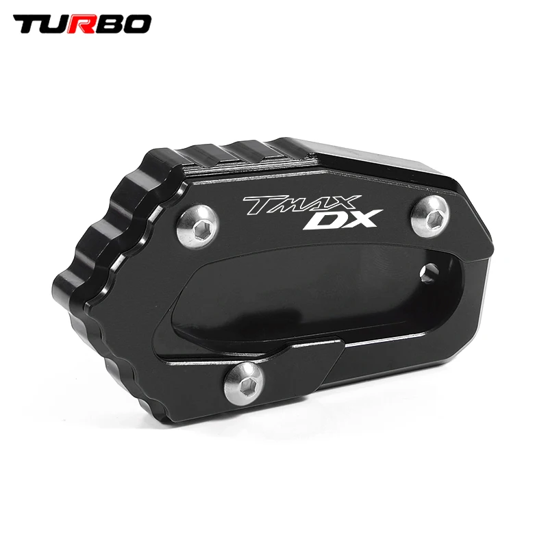 

LOGO TMAX DX Motorcycle CNC Kickstand Side Stand Extension Pad Enlarge For Yamaha TMAX 530 DX TMAX530 2017 2018 2019