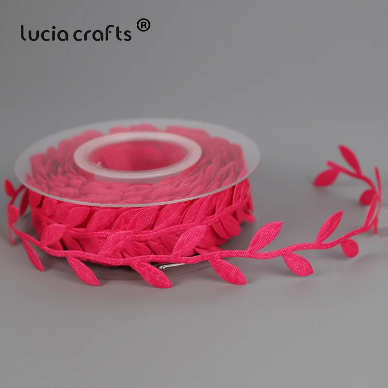 Lucia crafts 1 рулон/лот(10 метров/рулон) 30 мм листья отделка украшения лист ленты DIY ткань аппликации швейная одежда Q0708