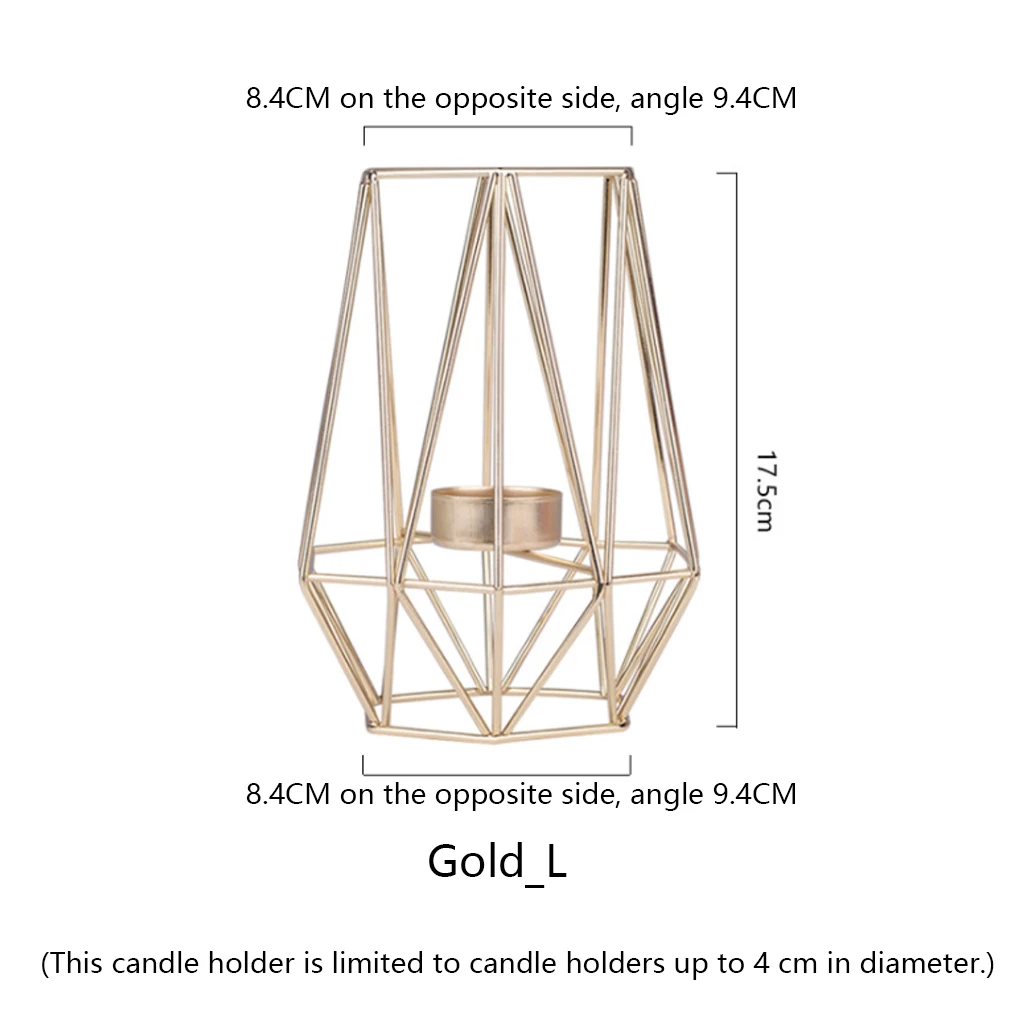 Геометрические подсвечники из розового золота металлический орнамент Свеча Бра