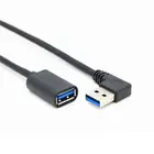Удлинительный Кабель USB 3,0 для быстрой зарядки, Удлинительный кабель штырь-гнездо под прямым углом, совместим с флэш-накопителем, клавиатурой, сканером 30 см60 см