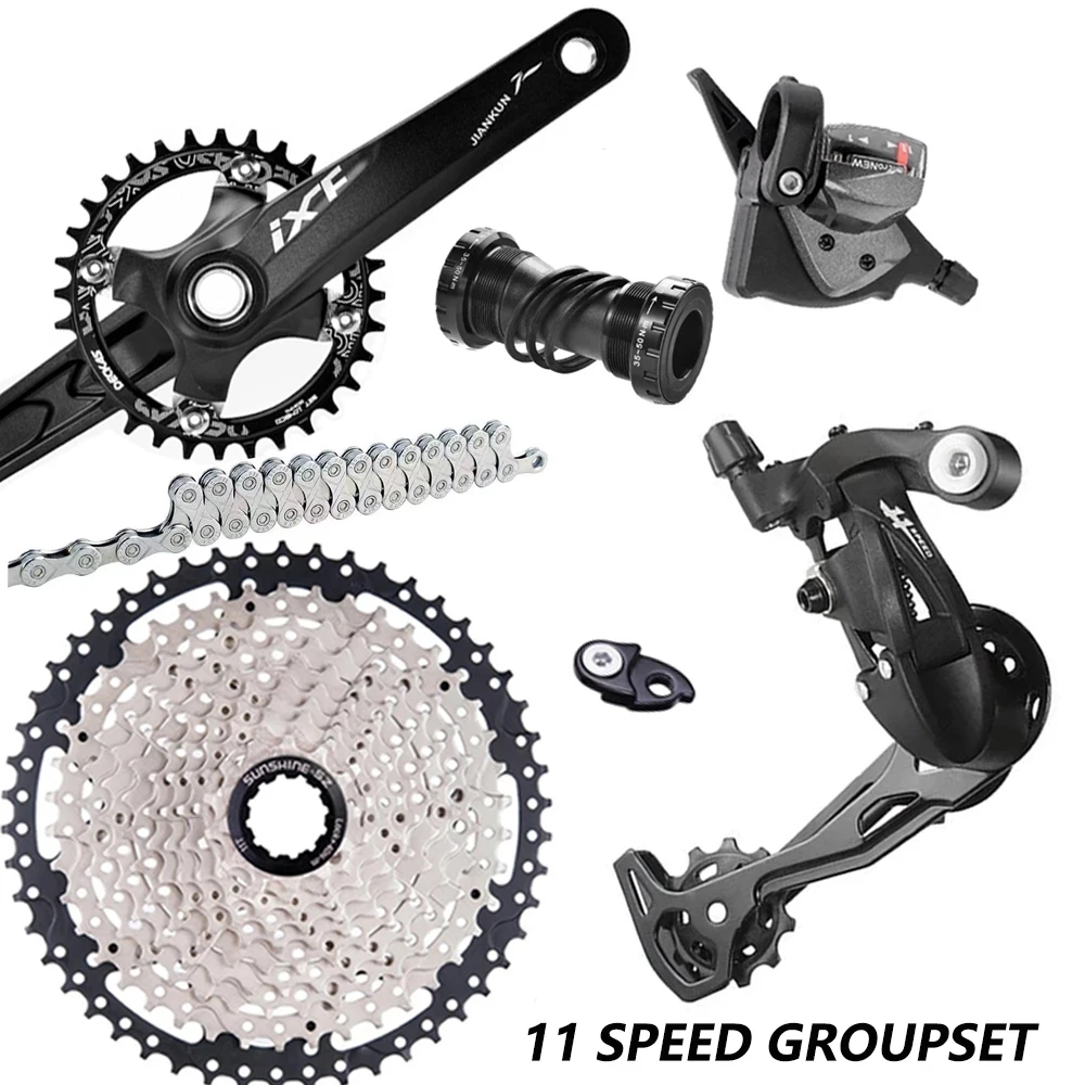 

MTB Bike 1*11 Speed Group set 11s Shifter Rear Derailleur 11s 50t 46t 42t 40t Cassette Flywheel for k7 chainring Crank set