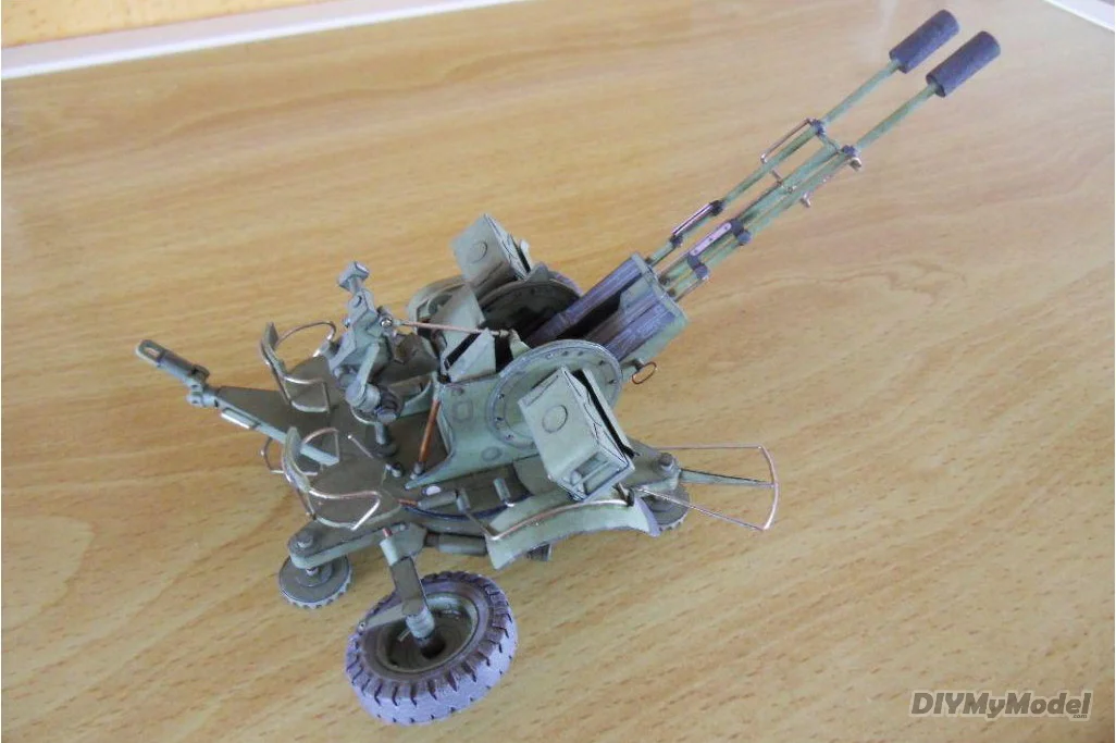 Cami&oacute;n de pistola antia&eacute;reo sovi&eacute;tico star266 + zu23-2, KIT de modelo de papel artesanal, rompecabezas de juguete hecho a mano, accesorios de pel&iacute;culas, RU (origen)-2
