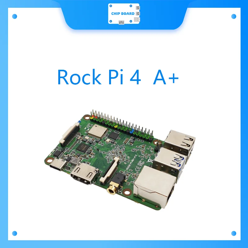 ROCK Pi 4 high-speed version OP1 cost-effective onboard eMMC RK3399 development board A+ compatible with Raspberry Pi