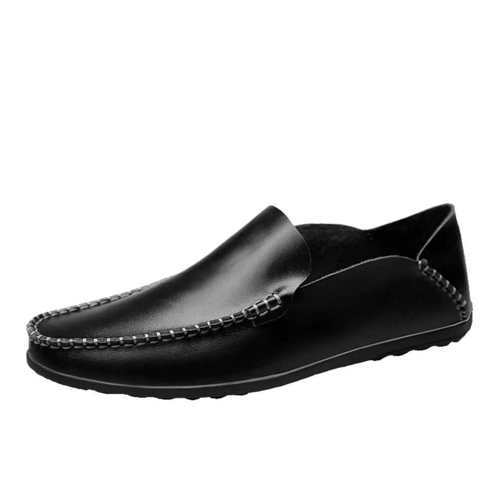 2020 New Newset Men Casual Shoes Fashion Genuine Leather Loafers Moccasins Slip on Men's Flats Male Driving | Обувь