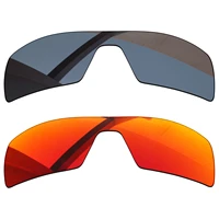 alphax 2 pairs agate red sliver grey polarized replacement lenses for oakley oil rig frame