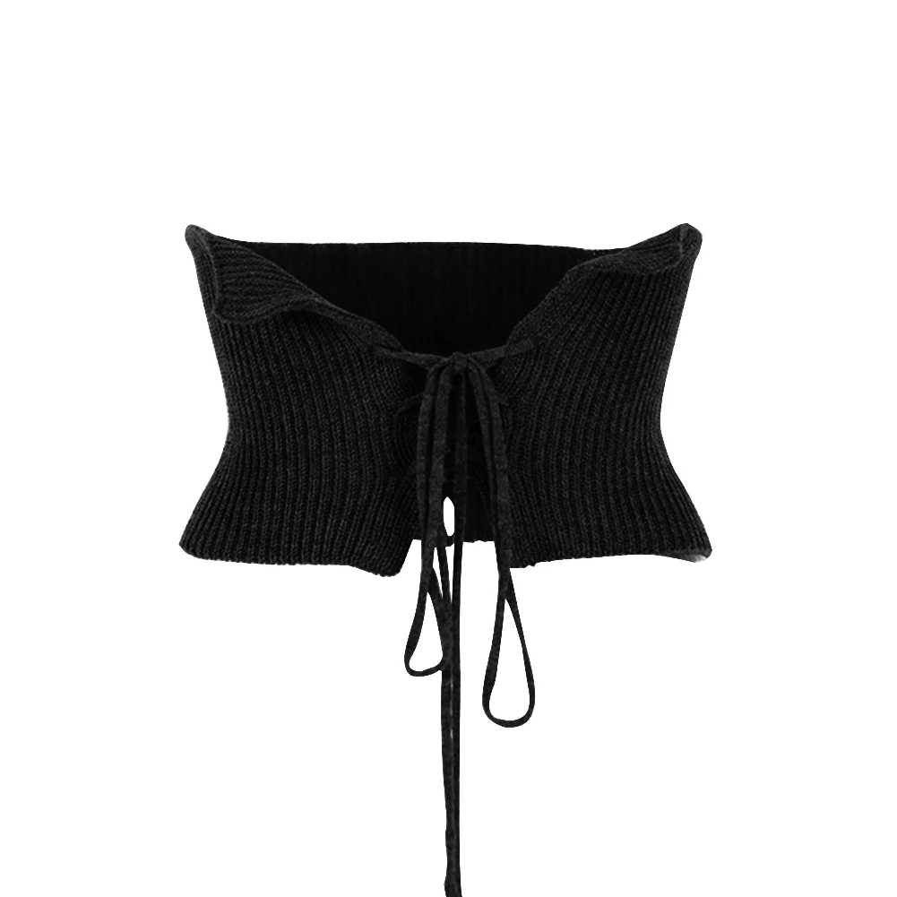 Вязаный модный пояс ребристый Однотонный женский высокая эластичность широкая