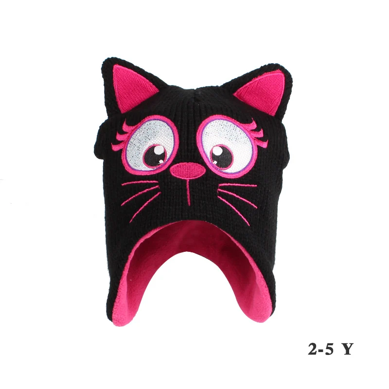 Solid Baby Earflap Hat Thicken Warm Toddler Kids Boys Girls Beanie Cap Infant Polyester Winter Pompom with Chinstrap Stay On | Детская