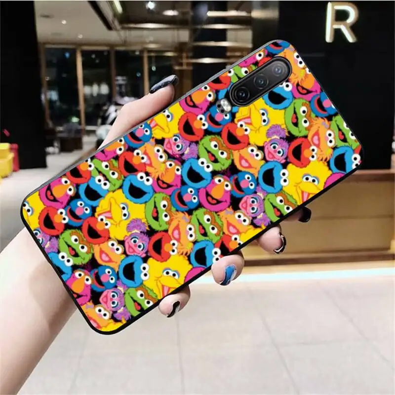 

Cute cartoon sesame street Black TPU Soft Phone Case Cover for Huawei P40 P30 P20 lite Pro Mate 30 20 Pro P Smart 2019 prime