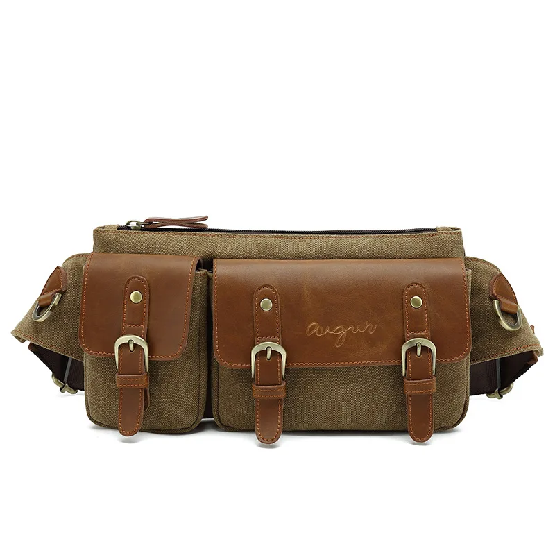 

New Canvas Waist Bag Casual Marsupio Uomo Men Chest Bag Sacoche Homme Multifunctional Fanny Pack Belt Bum Bag Travel Heuptas