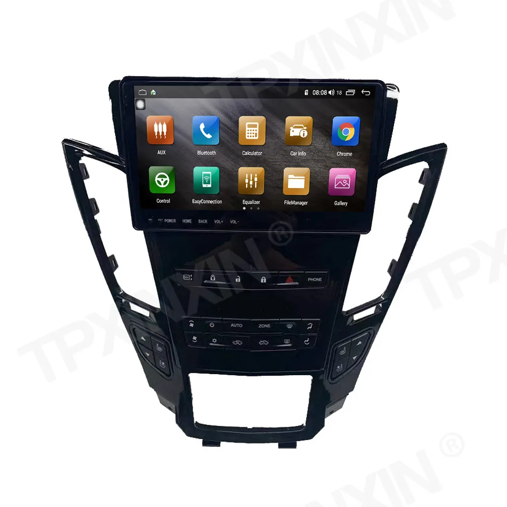 구매 자동차 라디오 플레이어 멀티미디어 GPS 네비게이션 스테레오 헤드 유닛 무선 카플레이, 캐딜락 CTS 자동차 라디오 ATS 안드로이드 10 6 + 128G ROM