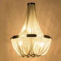 aluminun tassel chain vintage chandelier e14 led lustres fashion designer chain lamps hanging lamp