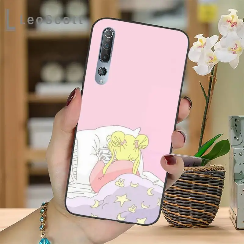 

cute Sailor Moon Phone Case For Xiaomi Redmi 7 8 9t a3Pro 9se k20 mi8 max3 lite 9 note 9s 10 pro