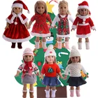 Набор из двух предметов: Кукла реборн 43 см и Рождественская одежда для 18-дюймовых американских кукол, игрушки для детей, рождественские подарки