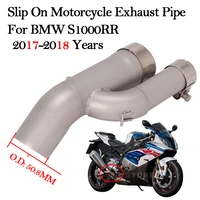 slip on for bmw s1000rr 2017 2018 escape tube full system motorcycle middle connecting link pipe motor exhaust modified muffler