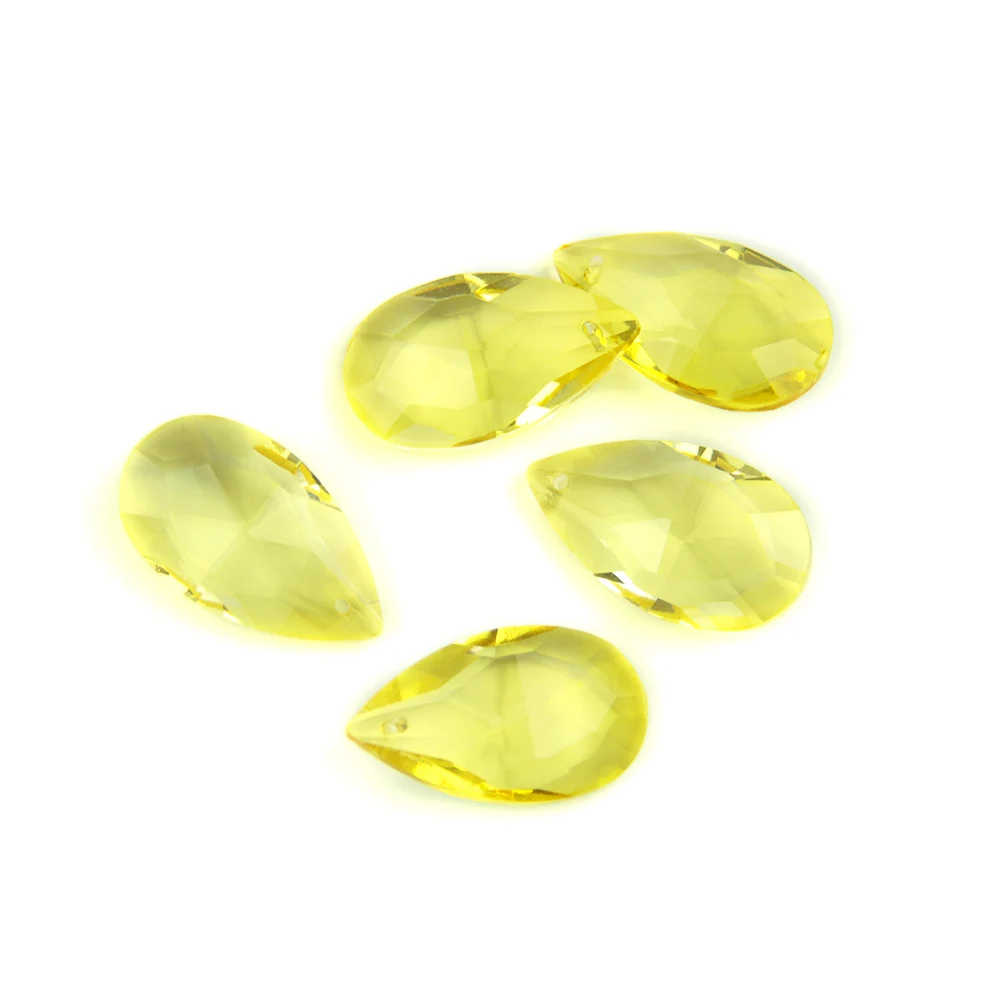 Люстра-призма с топазом в форме капли стеклянная подвесная оптика хрустальная