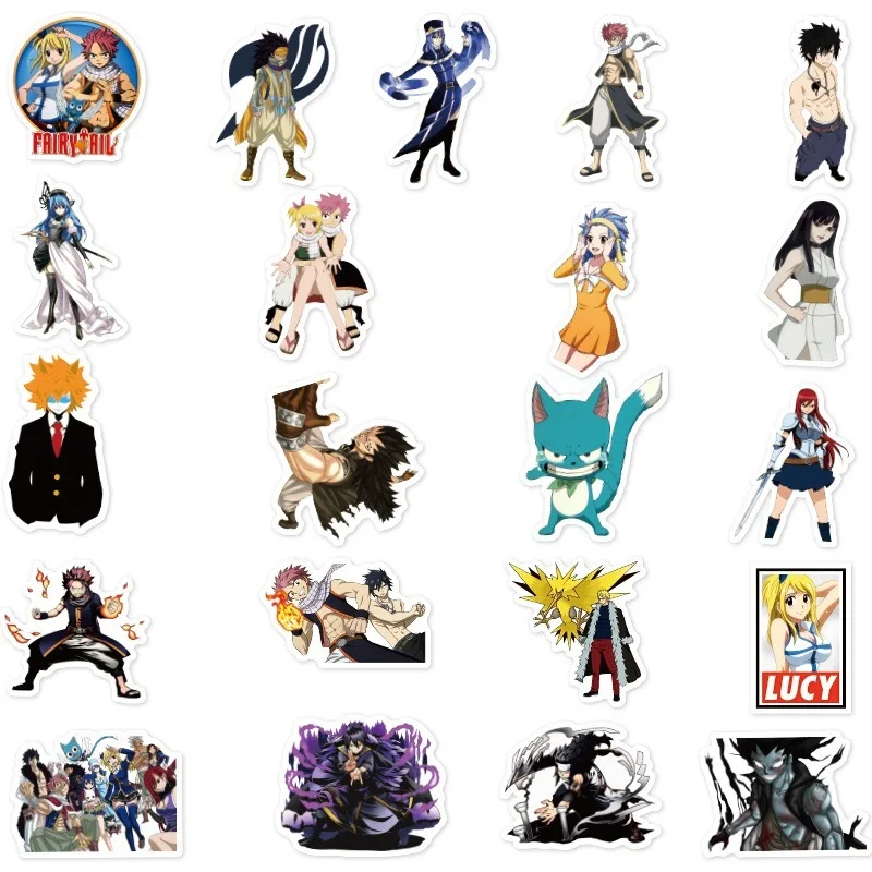 10/50/100 шт короткая футболка с героями из японского аниме Fairy Tail ПВХ клей