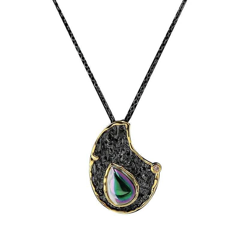 

Ajojewel Italian Handmade Necklace Women Semi-precious Stone Vintage Jewelry Pendant Necklaces Collar De Moda Antigua