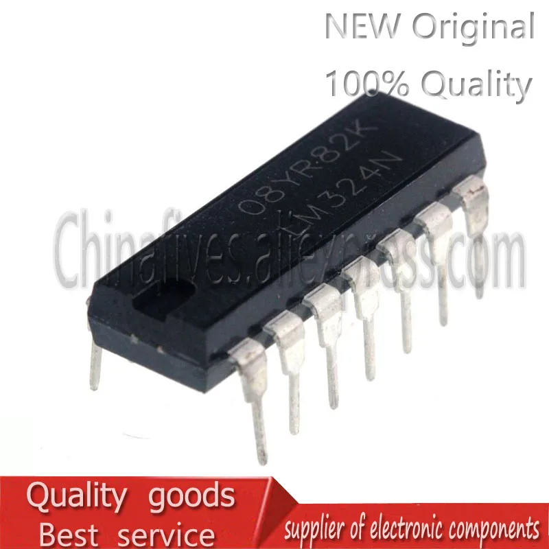 

10pcs/lot LM324 LM324N Quad Operational Amplifier DIP-14 14 Feet