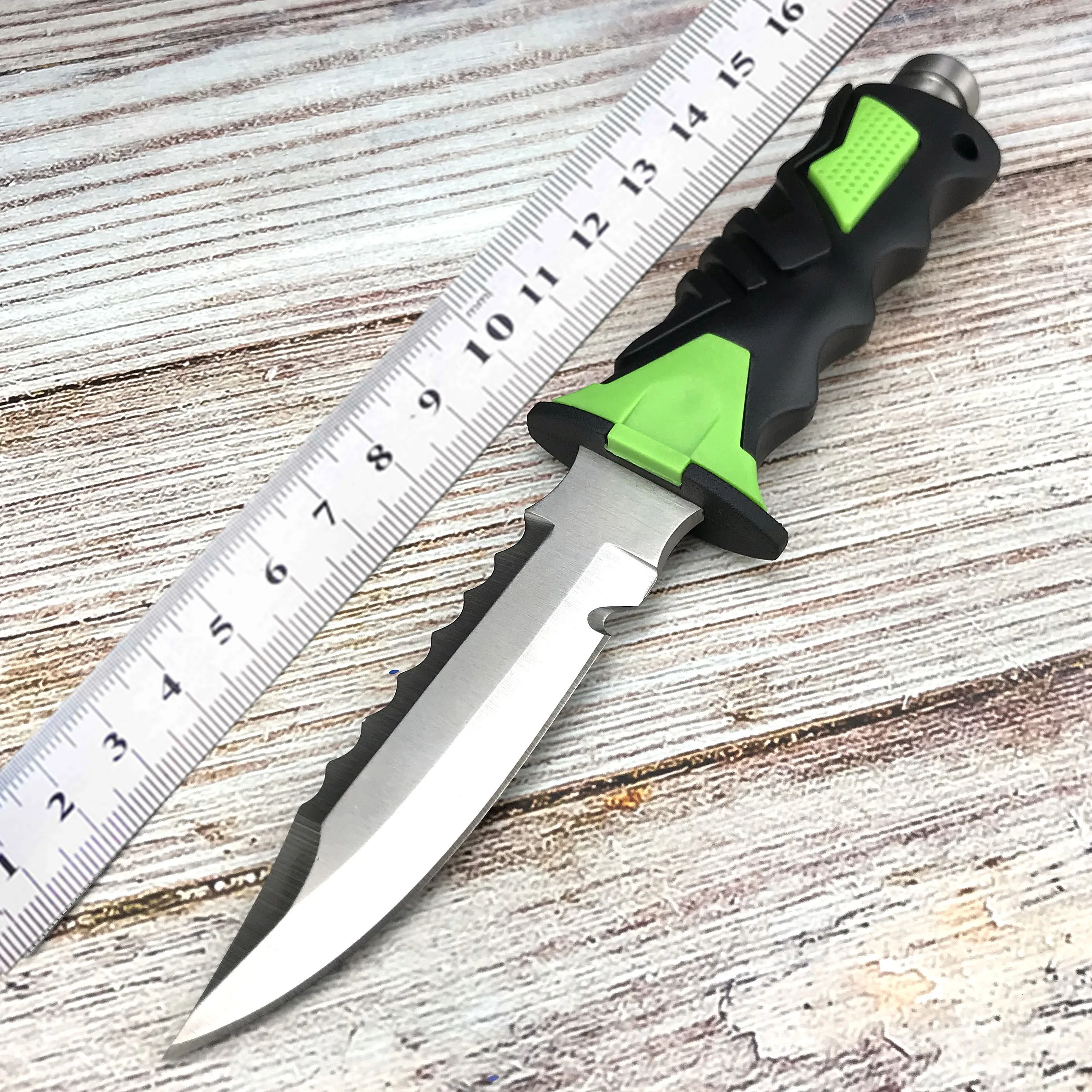 

Professional Diving Fixed Blade Fishing Hunting Knife 440C Titanium Stainless Steel Leggings Straight Knives With Legger Belt
