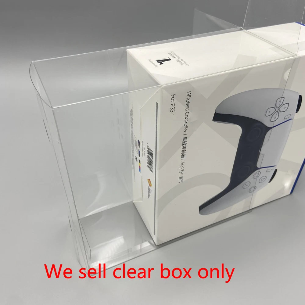 Plastic  clear box PET Transparent display Case  for PS5  DualSense  game controller  storage collection  box