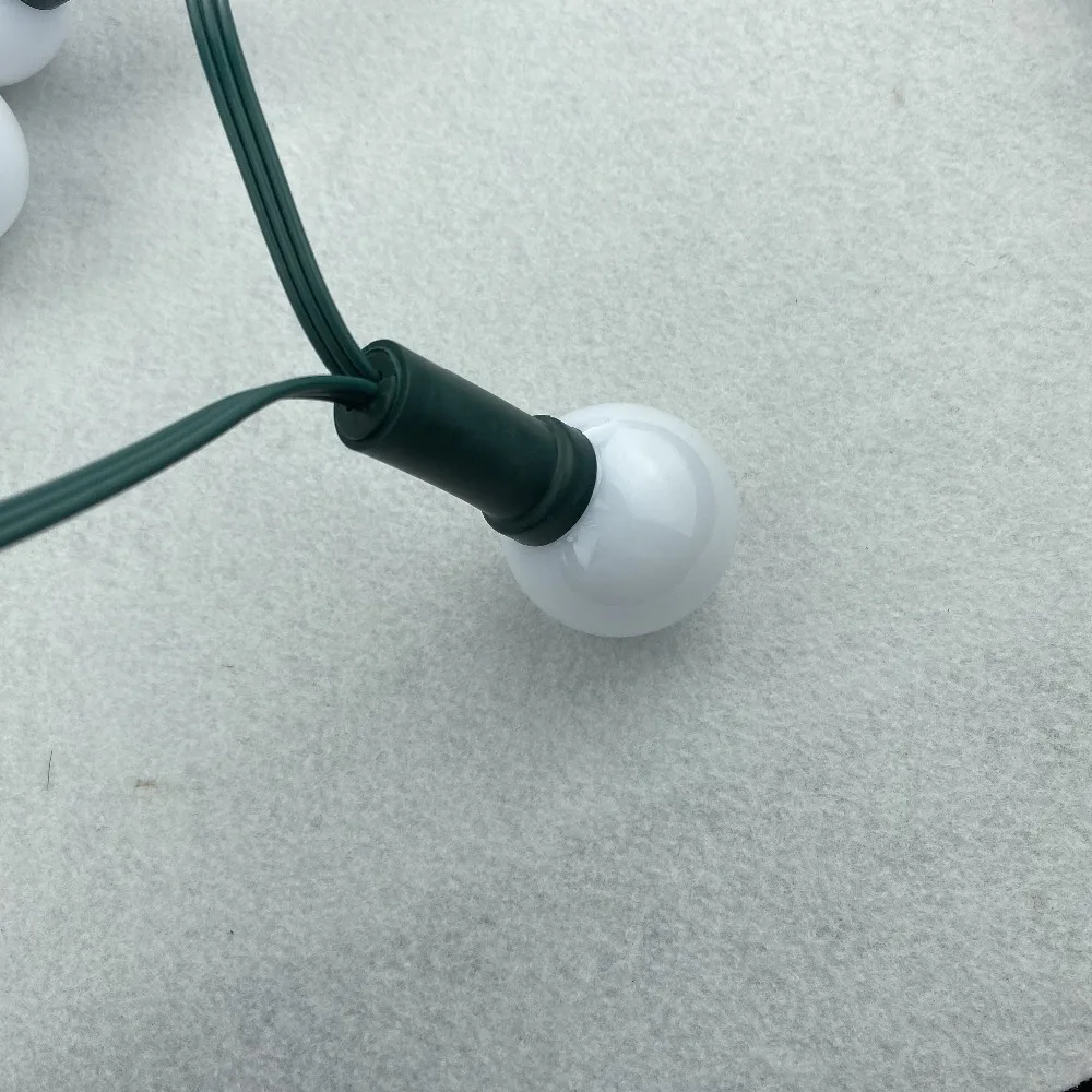 DC5V 50 узлов адресуемых RGB G40 WS2811 Светодиодный Рождественский пиксельный струнный светильник; 6 дюймов(15 см) Расстояние между проводами; Зеленая проволока; IP68