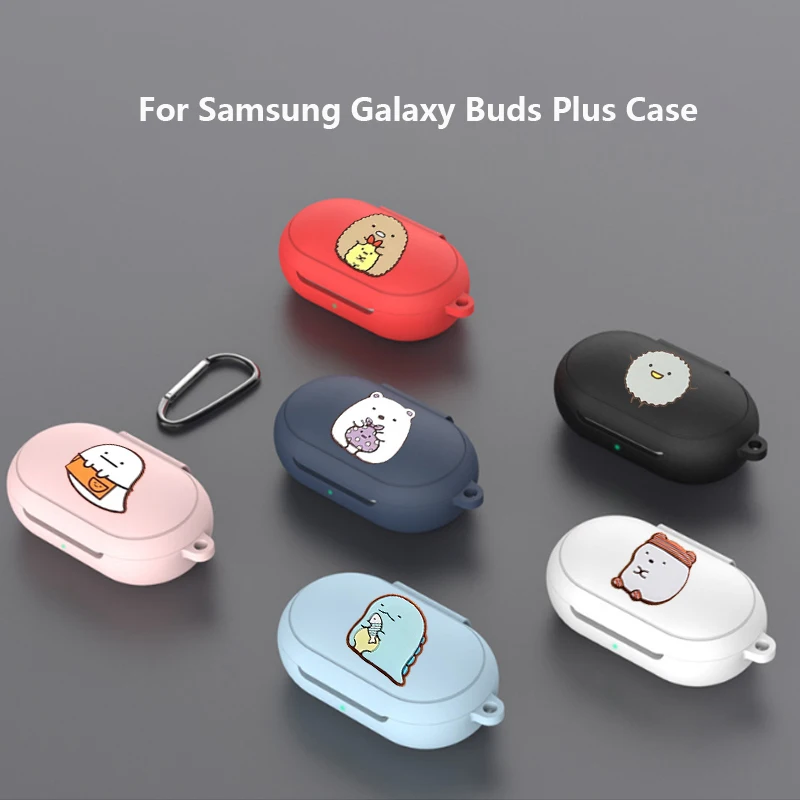 

Cute Case For Samsung Galaxy Buds Plus Clamshell Opening Anti-shock Flexible Silicone Full Protective Cover Case for Galaxy Buds