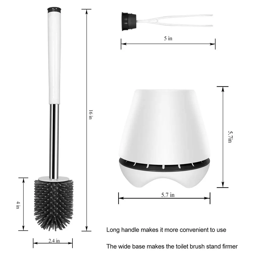 

Long Handle Bathroom Toilet Brush Household Toilet Cleaning Brush Simple Toilet Cleaning Brush Set With Base