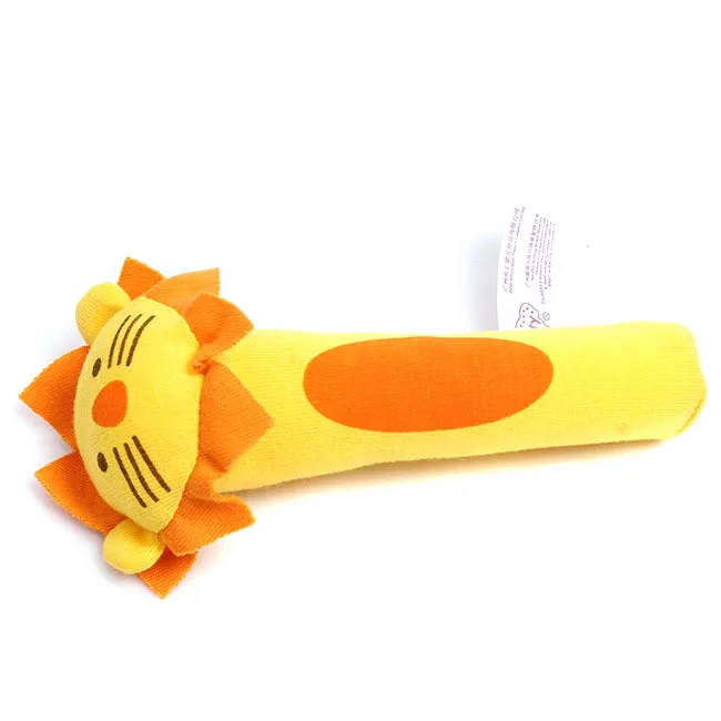 

1pc Soft Stuffed Baby's Grasping Toys Bibi Squeaker Rods Baby Toys Novelty Baby Animal Pattern Toy High Quality