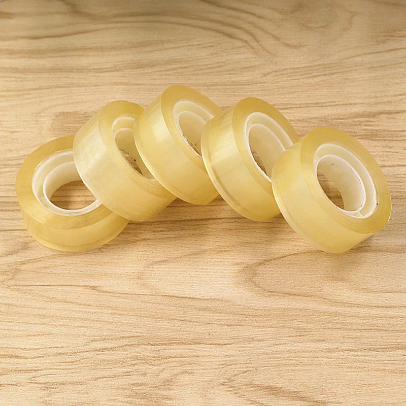 

1/2/3 Rolls 18 Mm*20 Yards Students Adhesive Office Tape Packaging Tape Supplies Good Quality Small Transparent Single Side Tape