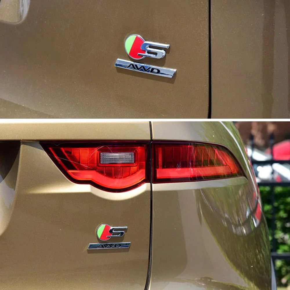 DSYCAR 1 шт. 3D металлический R S AWD автомобильный боковой брызговик задний багажник