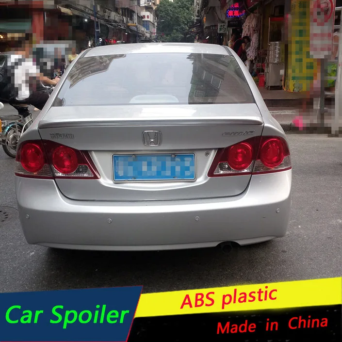 Для Honda Civic спойлер 2006 2011 Высокое качество абс материал заднее крыло автомобиля
