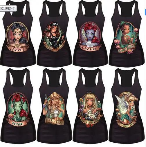 Женский Летний жилет русалки маленький Ариэль Сейлор Мун мультяшная майка с