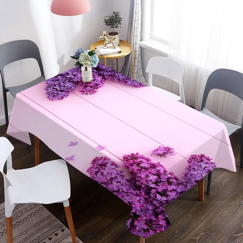 Скатерть 3D с рождественским узором водонепроницаемая ткань для журнального