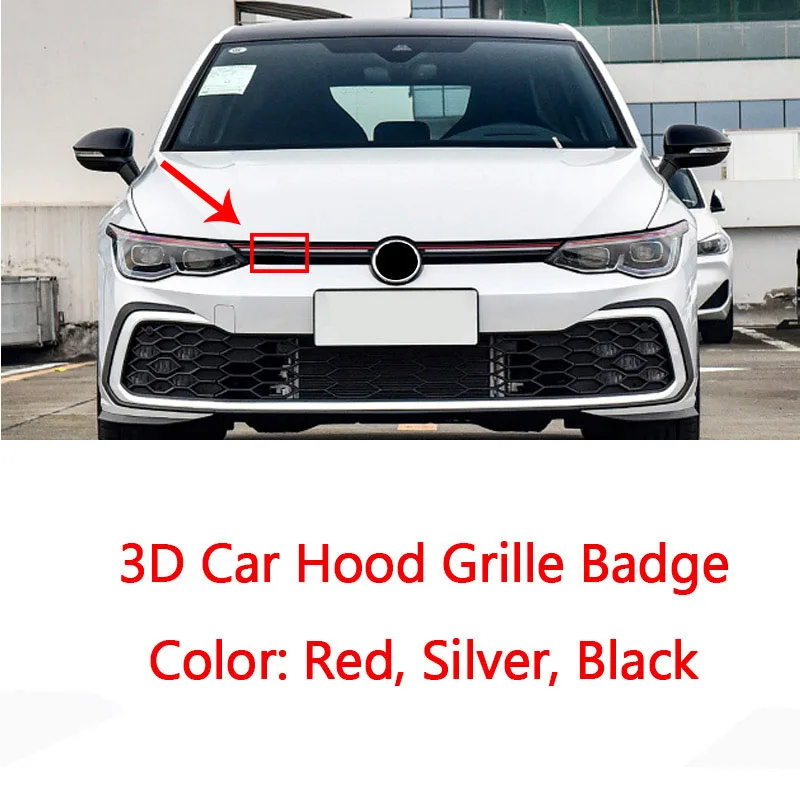 

3D Metal Refit Ornament Car Front Grille Badge Stickers Hood EmblemFor golf6 golf7 passat B5 B6 B7 Golf 4 5 MK4 MK6 MK7 CC R32