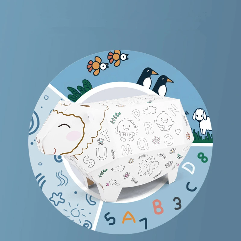 Детская игрушка для рисования граффити Сборная модель домика сделай сам 3D