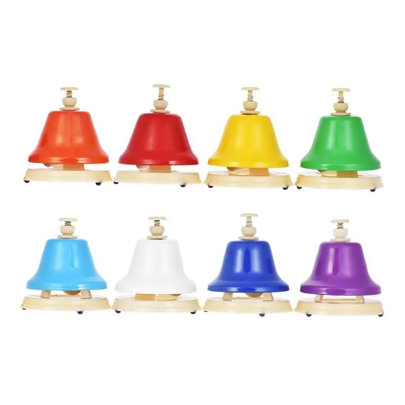 

Colorful 8 Note Hand Bell Set Early Musical Educational Instrument Toys