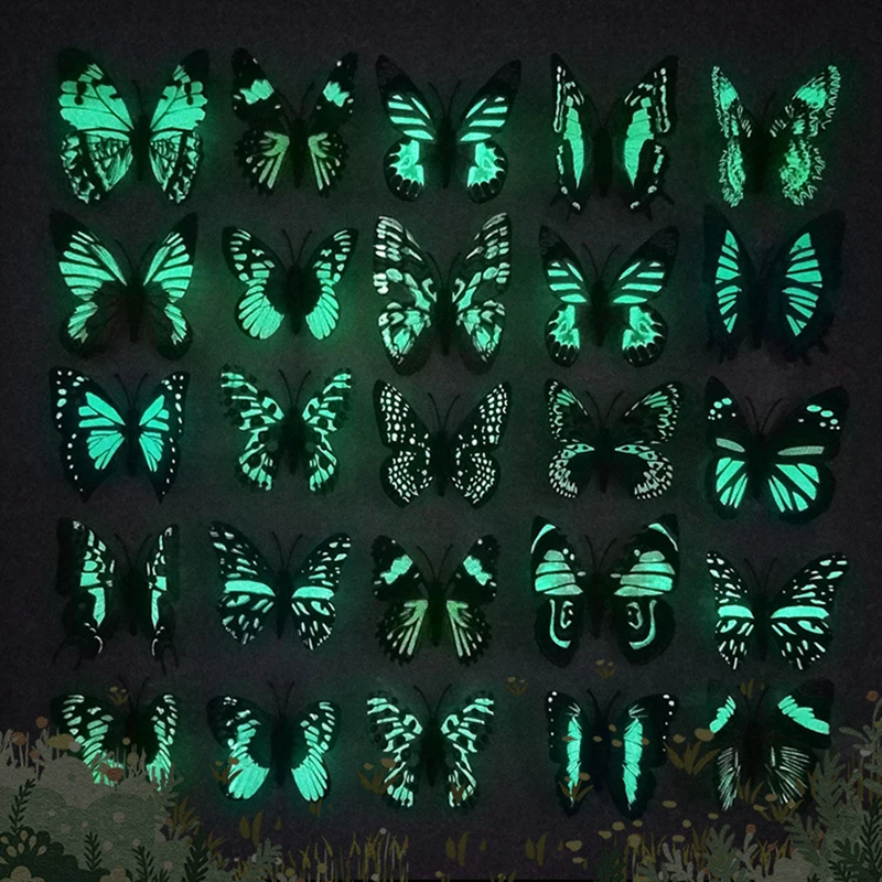 

3D Luminous Simulation Butterfly Handmade Flowerpot Stakes Crafts for Outdoor Garden Courtyard Decoration TWEL889
