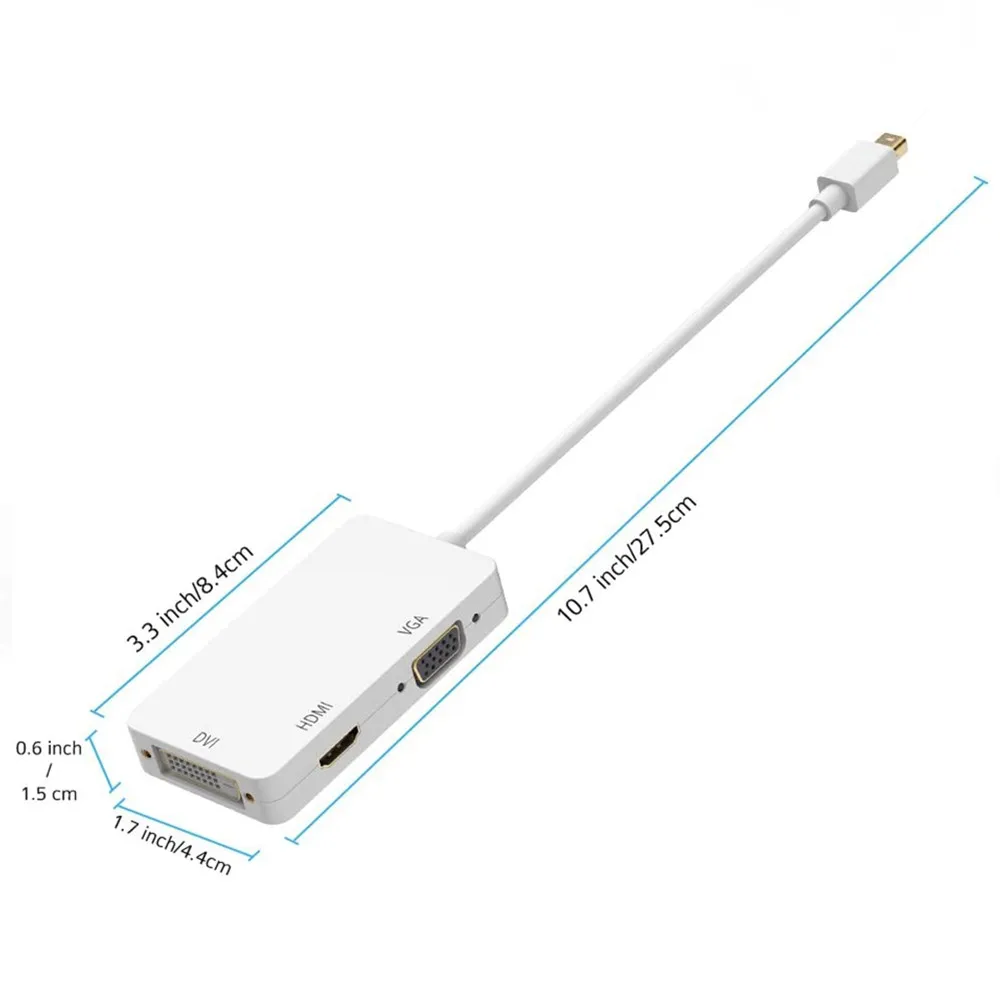 Thunderbolt 2 dock hub Mini Displayport to VGA HDMI-compatible 4K Dvi Adapter converter for macbook Mac book pro Surface | Электроника