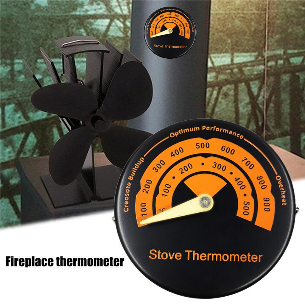

Magnetic Stove Flue Pipe Thermometer Fireplace Temperature Gauge Accessories