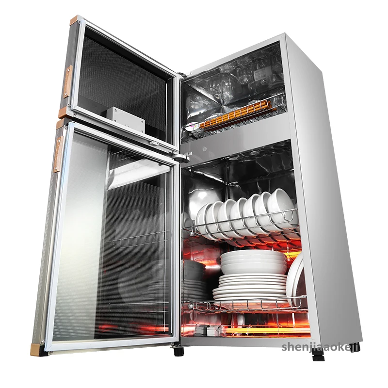 78л двухдверный шкаф для дезинфекции озона высокотемпературный мини бытовой 700 Вт