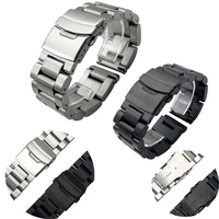 22mm 24mm 26mm thickening 5 5mm stainless steel watch bracelet strap women men silver solid metal watch band strap accessories