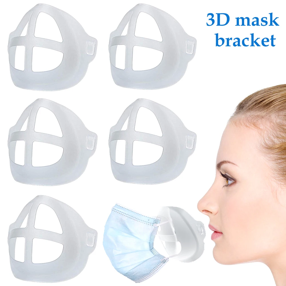 

3D Mask Bracket Face Mask Inner Support Frame Comfortable Breathing Washable Reusable Safety Plastic Mask Holder Bracket