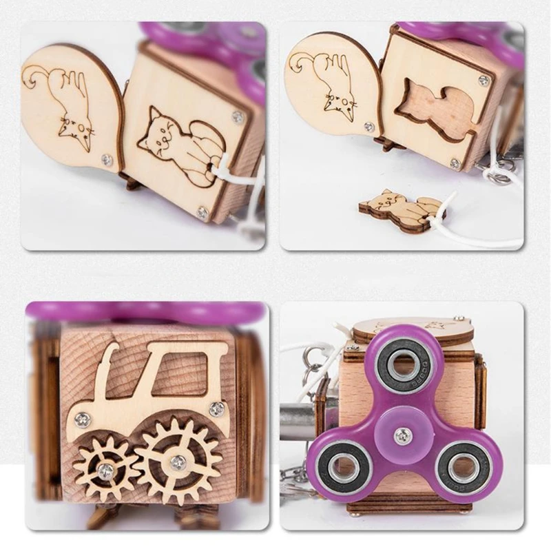 

2021 New Wooden Cube Baby Learning Toy Unlock Toy Toddlers Kids Educational Funny Gift