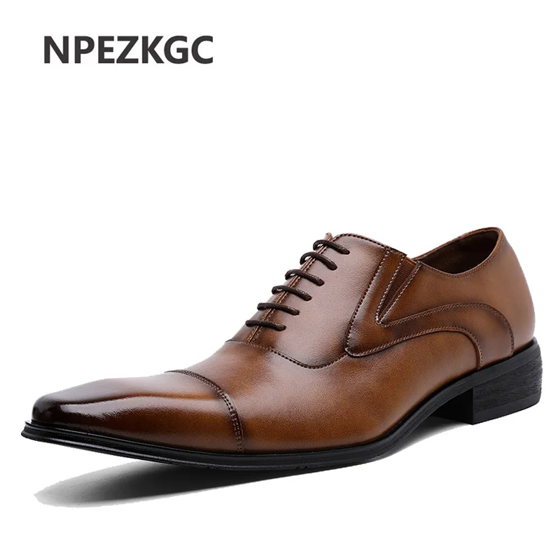 

Luxury Brand Designer Genuine Leather Mens Wholecut Oxford Shoes For Men Black Brown Dress Shoes Business Office Formal Shoes