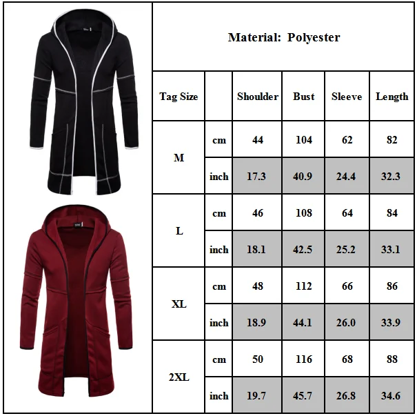

Fashion Mens Winter Warm Long Sleeve Hoodie Cardigan Coat Jackets Casual Overcoat Top US New Style