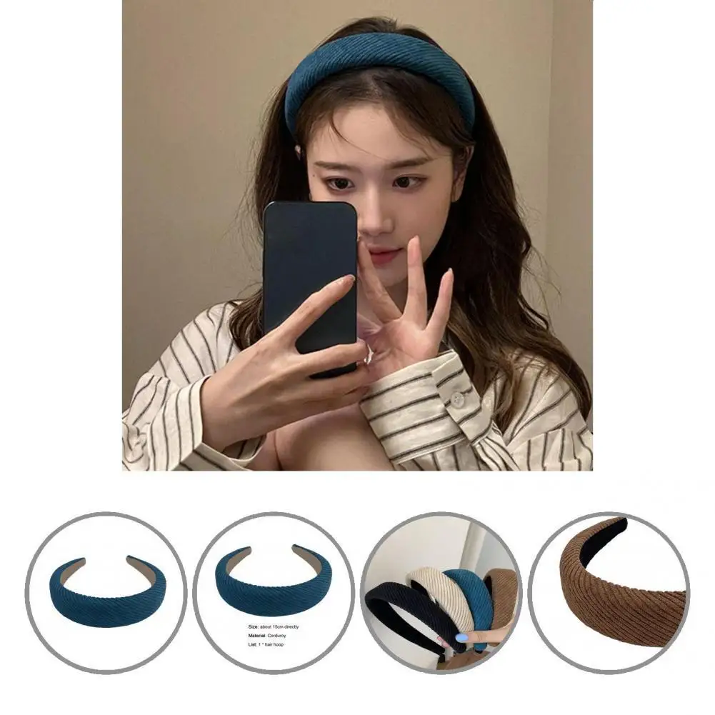 

Полезная однотонная лента для волос, широкая лента для волос с широким покрытием, износостойкая