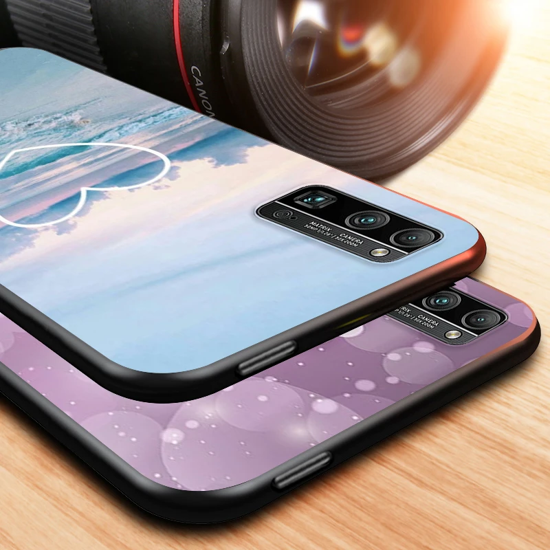 

Fashion Love Heart for Honor View 30i 30S 30 20S 20 20i 20E V20 10X 10i 10 9X 9S 9A Pro Plus Lite Black Phone Case