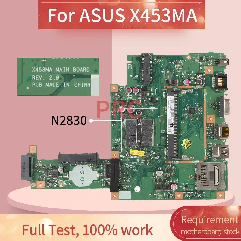 REV.2.0 для ASUS X453MA N2830 материнская плата ноутбука DDR3 Материнская