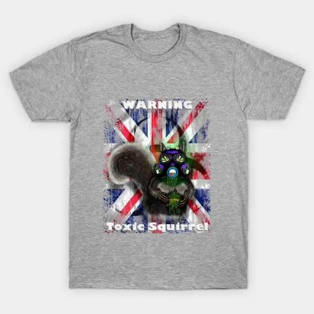 

Men t-shirt Union Jack Toxic Squirrel tshirt Women t shirt