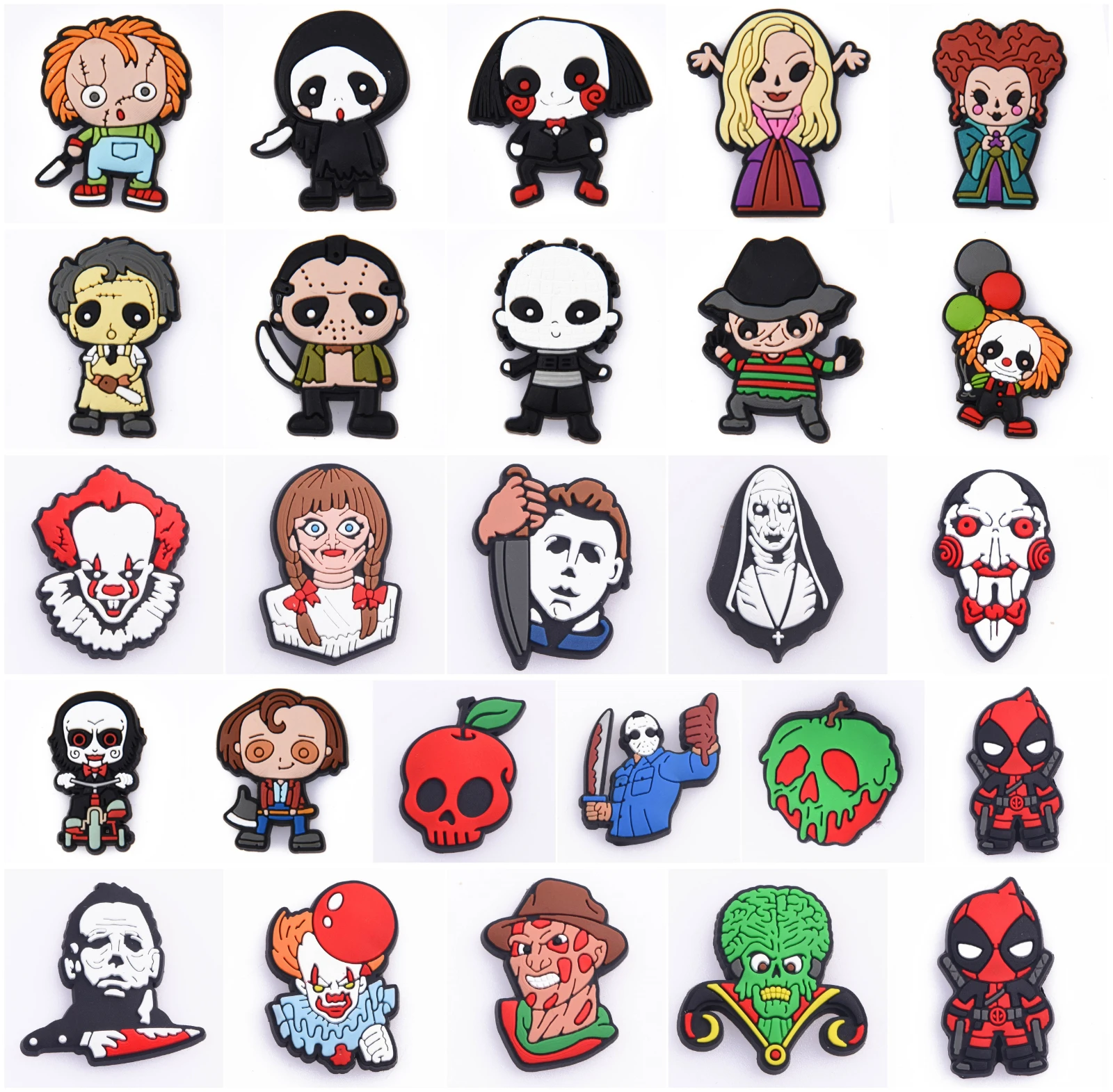 

Одинарные Мультяшные призраки, искусственная обувь из ПВХ, очаровательные аксессуары, Croc Jibz, подарки для детей на вечеринку